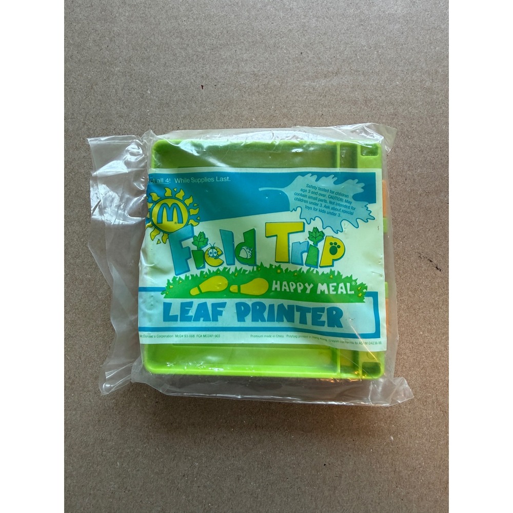 Vintage 1993 McDonalds Happy Meal Toy Field Trip Leaf Printer New Sealed